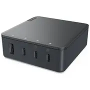 Lenovo Go Multiport-Ladegerät 130W, Usb-C Stromversorgung, 3X Usb-C, 1X Usb-A  G0A6130Weu 0195892033943