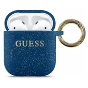 Guess Airpods silikona maciņš austiņām Blue  Guaccsilglbl 3700740494424