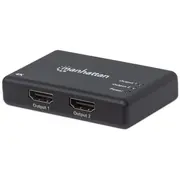 Manhattan 4K 2-Portu Hdmi sadalītājs 4K30Hz ar barošanas bloku Black  207669 0766623207669 85176200