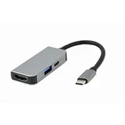 Modules un transceivers Gembird  I/O Adapter Usb-C To Hdmi/Usb3/3In1 A-Cm-Combo3-02