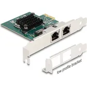 Nevadāms centrmezgls Delock Pci Express x1 Gigabit Lan tīkla karte 2 x Rj45 Bcm  88206 4043619882069 84718000