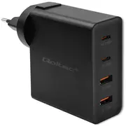 Qoltec Gan Power Pro  2Xusb-C 2Xusb 130W 5-20V 1.5-5A Pd Czarna 52383 5901878523835 20865572153