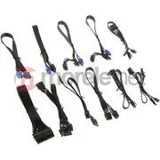 Silverstone īss barošanas kabeļu komplekts Strider, plakans - black  Nest-097 4710007220559 Sst-Pp05-E