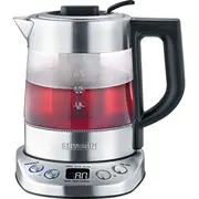 Severin Tee-/Wasserkocher Deluxe Mini Wk 3473 Edelstahl Gebürstet/Black, 1,0 Liter  Wk3473 4008146030796