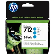 Tusz Hp Atrament 712 3-Pack 29-Ml Cyan Designjet Ink  3Ed77A 0193905352869