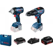 Komplekts Bosch elektroinstrumentu Gds18V-400  Gsb18V-50 12.0Ah 15.0Ah B 6019K0003 4059952563756