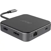 Usb centrmezgls Acer 7 in 1 Usb4 8K daudzfunkcionāls displeja Hdmi  Dp 2Xusb3.2 C Rj45 3.5Mm audio ports Hp.dscab.013 4712842946397