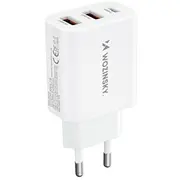 Adapteris Wozinsky  Cwcucw 30W Usb-C / 2 x Usb-A Wall Charger - White 5907769308567