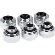 Alphacool Eiszapfen 13Mm cietā caurule ar G1/4 skrūvējamu savienotāju, 6 gab. - chrome  Wasc-424 4250197173766 17376