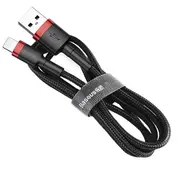 Baseus Lightning Cafule Cable 2.4A 1M Red  Black Calklf-B19 6953156274983