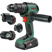 Bosch Powertools Akku-Schlagbohrschrauber Advancedimpact 18V-80 Quicksnap Grün, 2X Li-Ionen Akku 2,5Ah, Koffer, Power For All Alliance  06039E2105 4053423239898