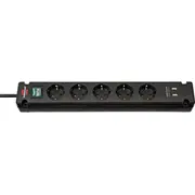 Brennenstuhl Bremounta Steckdosenleiste 5-Fach Black, 3 Meter, 2X Usb-A  1150660315 4007123657025