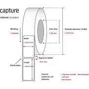 Etiķešu plāksnīte 101,6X152,4, Core 25,  Ca-Lb3019 5706998986061