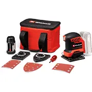 Einhell Power X-Change Akku-Faust-Schwingschleifer Te-Os 18/113 3X Li-Solo, 18Volt Rot/Black, ohne Akku und Ladegerät, mit Tasche  Zubehör 4460730 4006825671049