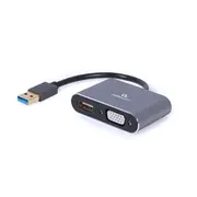 Gembird Adapter z Usb na HdmiVga szary  A-Usb3-Hdmivga-01 8716309121330 Ka-Av-Gem-205