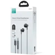 Joyroom vadu austiņas in-ear metāla ar tālvadību un mikrofonu, Type-C Usb, Black Eu Jr-Ec07  Jr-Ec07-Blk 6941237162762
