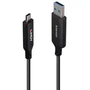 Usb kabelis Lindy Usb-A - Usb-C 50 m Black 43397  4002888433976