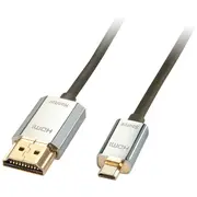 Lindy Hdmi augstas ātruma kabelis ar Micro Cromo Slim 3M  41678 4002888416788 85444290