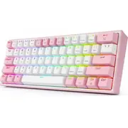 Redragon Fizz Pro K616 White-Pink tastatūra  K616-Rgb 6950376706676 Kl-G-Rdrg-077