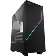 Sharkoon Rgb Flow Black, Seitenteil aus gehärtetem Glas  4044951028146
