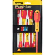 Stanley skrūvgriežu komplekts Fatmax, 6 daļas Red/Yellow, izolēts, ar sprieguma testeru  0-65-443 3253560654436