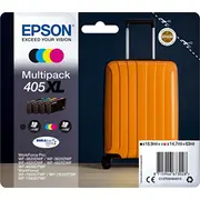 Tintes kasetne Epson 405Xl Multipack - 4 gab. Xl Black, Yellow, Cyan, Magenta oriģināla blisteris ar Rf / skaņas trauksmes signālu tintes priekš Workforce Wf-7310, 7830, 7835, 7840, Pro Wf-3820, 3825, 4820, 4825, 4830  C13T05H64020 8715946673035
