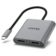 Unitek V1404A Adapteris Usb-C uz 2X Dp 1.4 portu 8K 60Hz  4894160044921 51666
