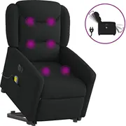 vidaXL elektriska masāžas krēsls ar pacelšanas funkciju, saliekams, Black  3303226 8721102962080
