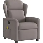 vidaXL Saliekams masāžas krēsls, taupe, ar auduma apdari  4015593 8721158335999