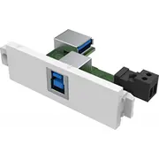 Vision Techconnect modulāra Av priekšējā plāksne - 30 Gadu Garantija Usb-B pieslēgvieta Priekšpusē uz A moduļa tipa ligzda aizmugurē un kvadrātveida B priekšpusē Usb 3.0, atpakaļsavietojama ar 2.0 izmanto  Tc3 Usbb 3446582000002