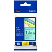 Biroja izejmateriāls Brother  Tz731 12 Black On Green Tze731 4977766691352