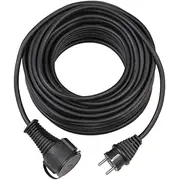 Brennenstuhl Gummi-Verlängerungskabel Ip44, für außen Black, 25 Meter  1161470 4007123000364