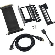 Cablemod vertikale Grafikkartenhalterung mit Pcie x16 Riser Kabel, 1X Displayport, Hdmi - Black  Zurc-016 0716894290662 Cm-Vpb-Hdk-R
