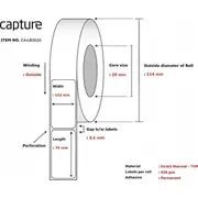Etiķešu plāksnīte Capture 102X76, Core 25,  Ca-Lb3026 5706998986139