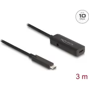 Delock Aktives Usb 10 Gbps Verlängerungskabel Type-C 3 m  80027 4043619800278 85444290