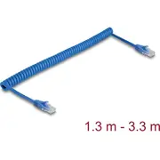 Delock Rj45 Spiralkabel Stecker zu Cat.6Utp 1,3-3,3M  90363 4043619903634 85444290