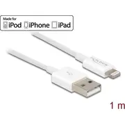 Delock Usb Daten-/Ladekabel iPhone/iPad/iPod 1M weiß  83000 4043619830008 85444290