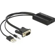 Delock Vga Adapter D-Sub15 Audio - Hdmi A St/Bu  62597 4043619625970 84718000