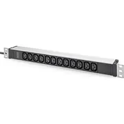 Digitus Pdu 1U  12Xc13 Ausgänge 230V/16A Black Dn-95426 4016032483472 85044060