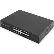 Digitus Switch 16-Port Gigabit, 19 unmanaged  Black Dn-80112-2 4016032498490 85176200