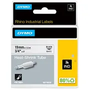 Dymo  Rhino Heißschrumpfschlauch 19Mmx1.5M Black-Weiß 18057 0071701180575 130204