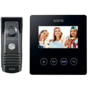 Eura Video durvju tālrunis Vdp-52A3Atira Black  27630 5905548277301