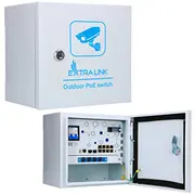 Extralink Minos  Zewnętrzny switch Poe 8X Rj45 1000Mb/S Poe, 2X Sfp, 200W, L2, aktywne chłodzenie Ex.32794 5905090332794 85176200