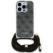 Guess Iml 4G Printed Crossbody Strap Case Aizsargapvalks priekš iPhone 16 Pro / brūns  Guhcp16Lhc4Sew 3666339345181