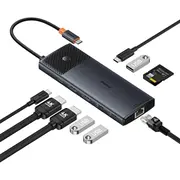 Hub Usb-C Baseus Metal Gleam Ii 10W1 Hdmi Usb-A Rj45 Sd/Tf - szary  6932172689667 20881593836
