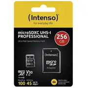 Intenso microSDXC 256Gb C10 Uhs-I Profesionālā atmiņas karte  adapteris 3433492 4034303037643