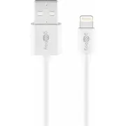 Kabelis Goobay  Lightning Usb charging and sync cable 54600 White, 2.0 male Type A, Apple Lightnin 8-Pin 4040849546006