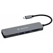 Kontrolieris Verbatim  Dokstacija Usb-C Essentials Multiport Hub 7 Port 32158V 023942321583