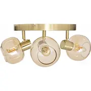 Griestu lampa Atmosphera Pilla, zelta un stikla abažūri, 3 punktu  3560231083946