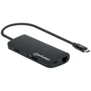 Manhattan Usb-C 3.2 Gen 1 adapteris ar Hdmi, Usb, Pd, Rj45, Sd  152372 0766623152372 84718000
